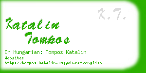 katalin tompos business card